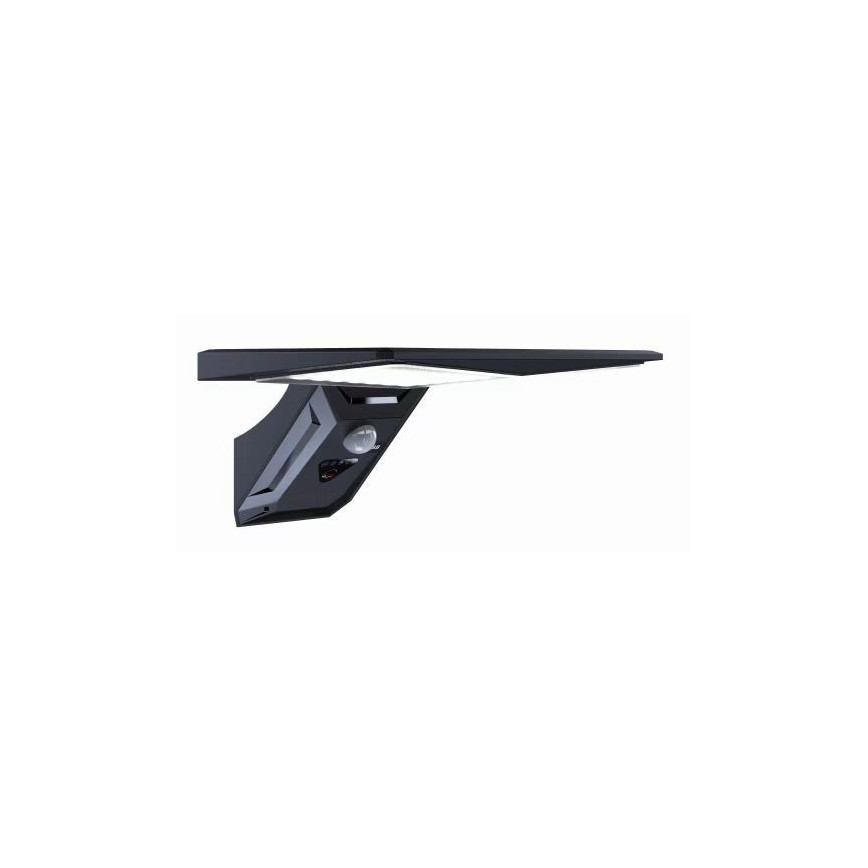 LED-seinäaurinkovalaisin anturilla LED/2,6W/5,5V IP65 musta