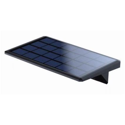 LED-seinäaurinkovalaisin anturilla LED/2,6W/5,5V IP65 musta