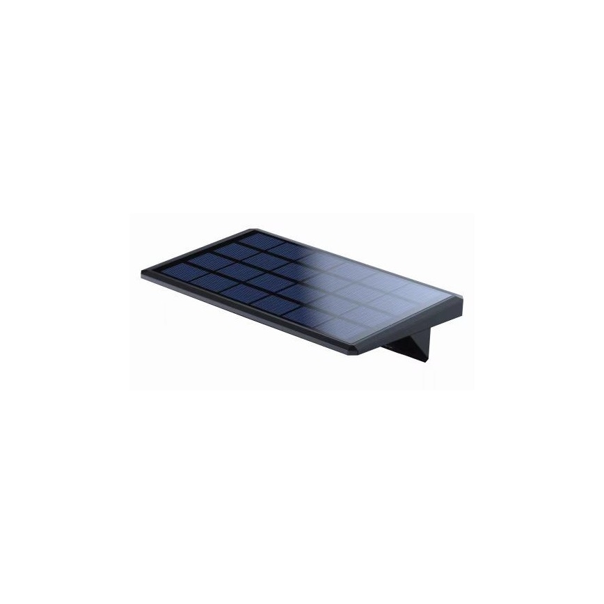 LED-seinäaurinkovalaisin anturilla LED/2,6W/5,5V IP65 musta