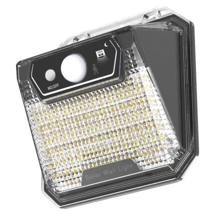 LED aurinkokenno seinävalaisin anturilla LED/3W/5,5V IP65