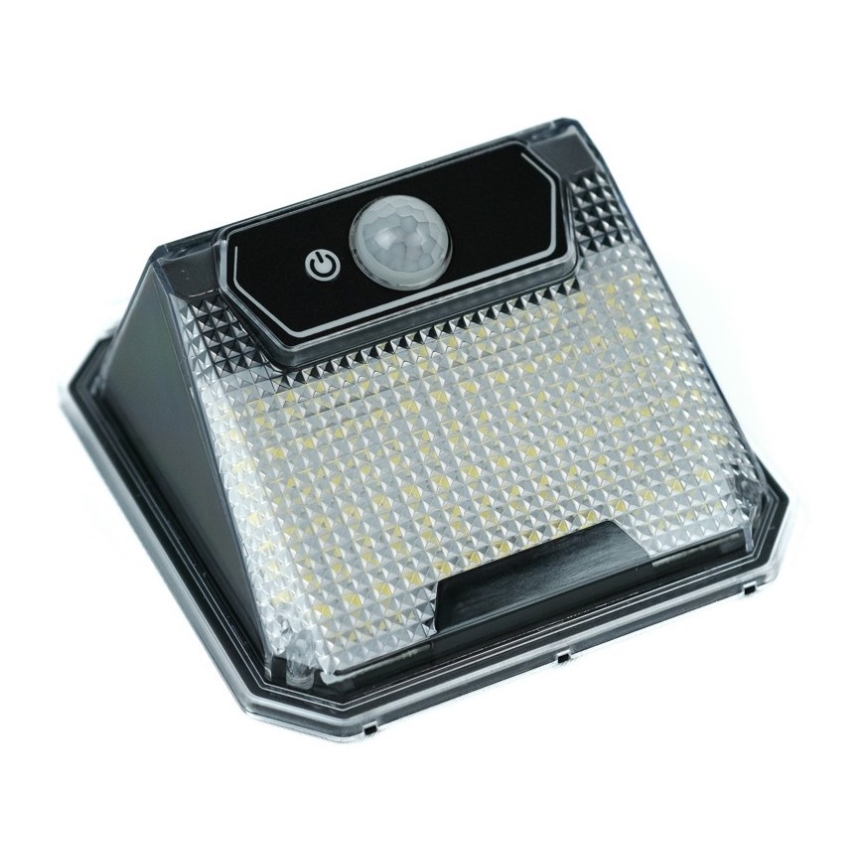 LED aurinkokenno seinävalaisin anturilla LED/3W/5,5V IP65