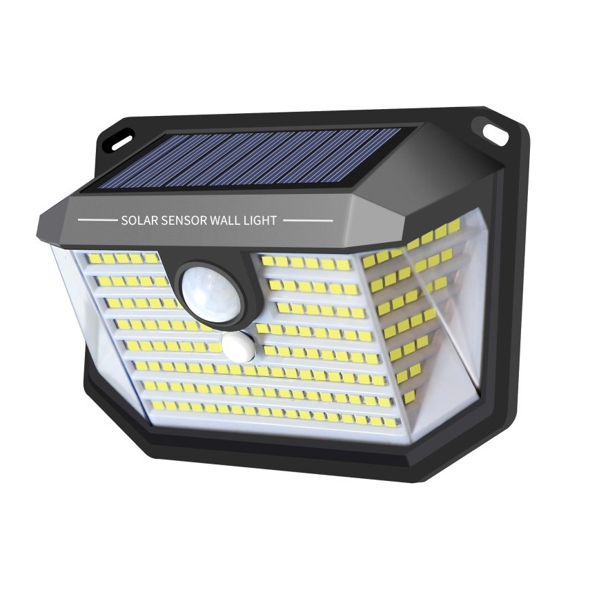 LED aurinkokenno seinävalaisin anturilla LED/4W/5,5V IP65