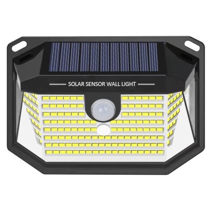 LED aurinkokenno seinävalaisin anturilla LED/4W/5,5V IP65
