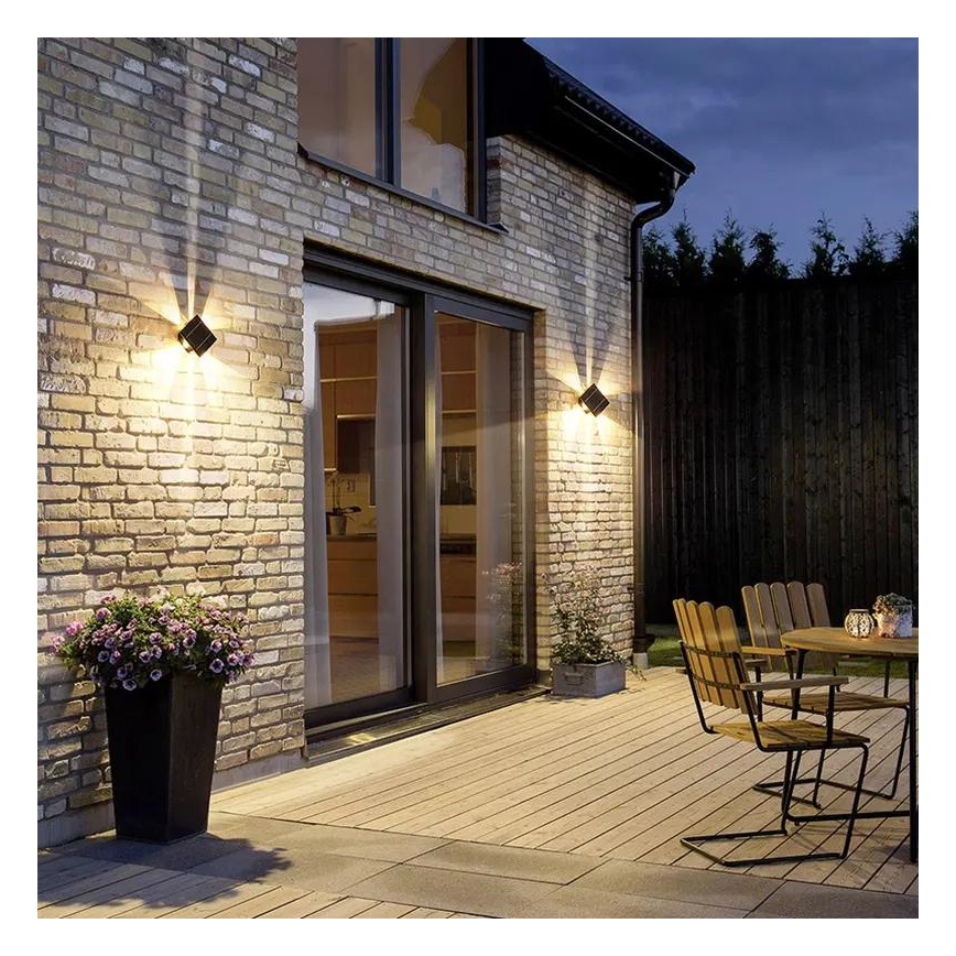 LED aurinkokenno seinävalaisin anturilla LED/2W/5V IP54