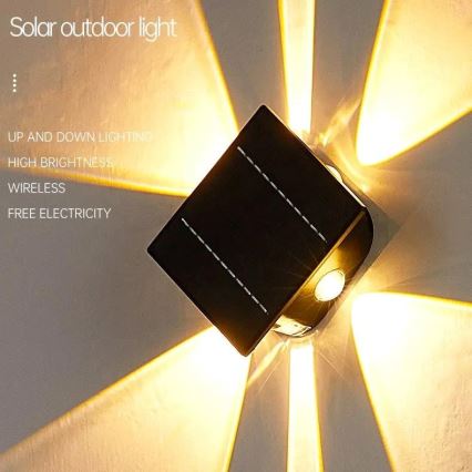 LED aurinkokenno seinävalo anturilla LED/2W/5V IP54