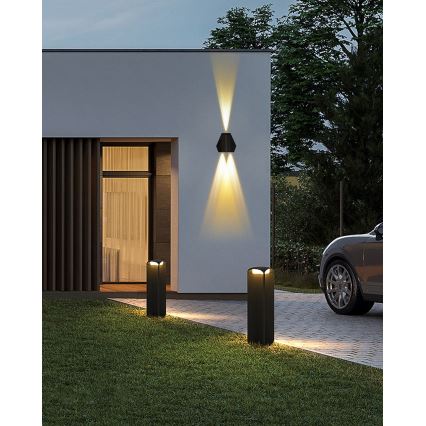 LED aurinkokenno seinävalaisin anturilla LED/2W/5V IP54