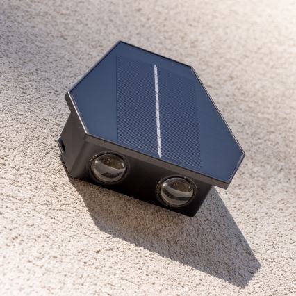 LED aurinkokenno seinävalaisin anturilla LED/2W/5V IP54