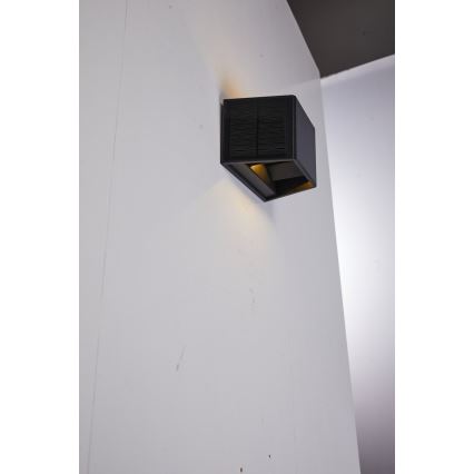 LED aurinkokenno seinävalaisin anturilla LED/2W/5V IP54