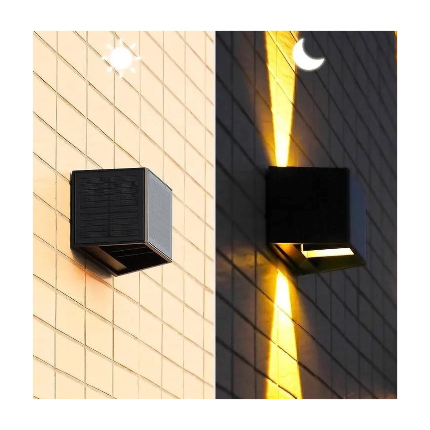 LED aurinkokenno seinävalaisin anturilla LED/2W/5V IP54