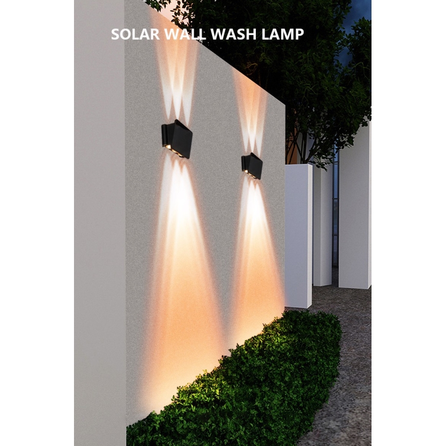 LED aurinkokenno seinävalaisin anturilla LED/2W/5V IP54