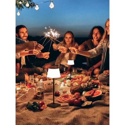 LED himmennettävä ulkokäyttöön tarkoitettu aurinkokennovalo anturilla LED/4W/5V IP44 3600 mAh