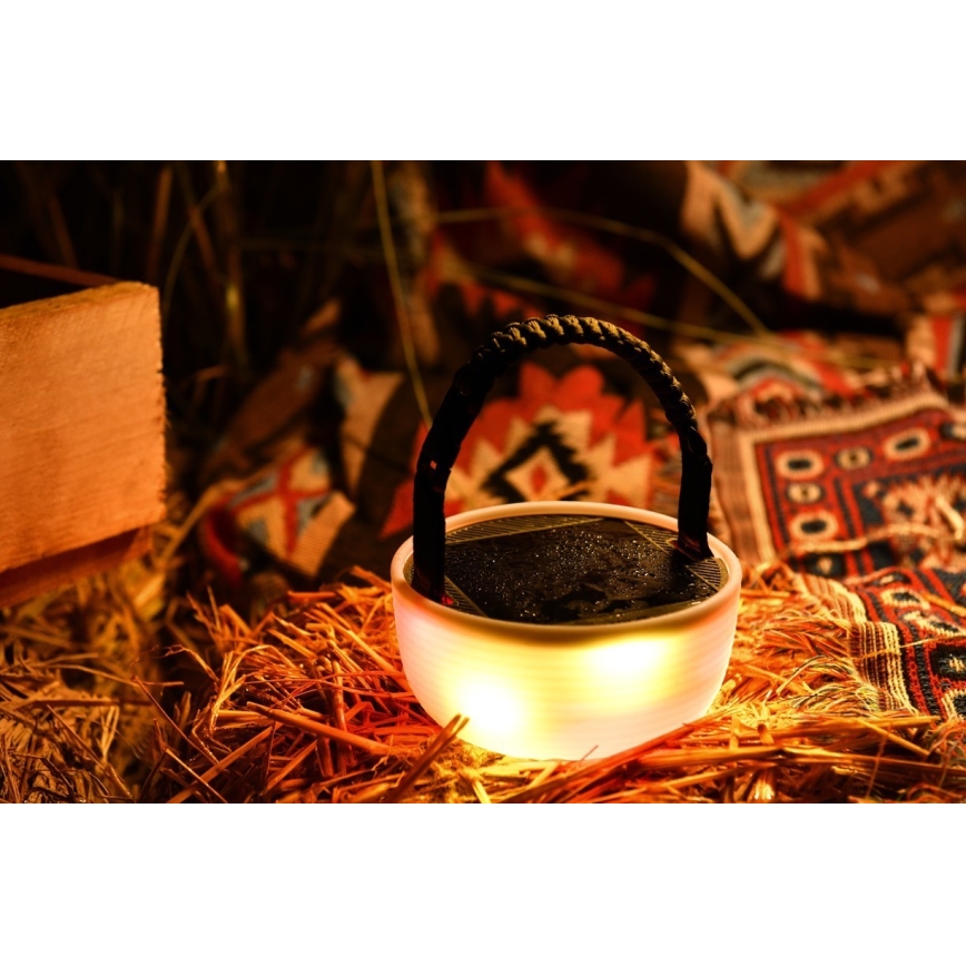 LED RGB kannettava aurinko ladattava lamppu kanssa LED ketju LED/10W/5V 3600 mAh IP65