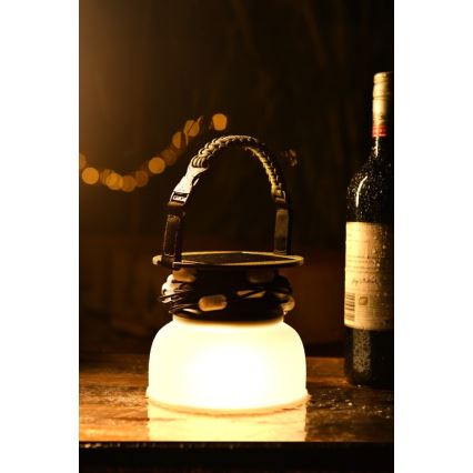 LED RGB Kannettava ladattava aurinkoenergialamppu LED ketjulla LED/10W/5V 3600 mAh IP65