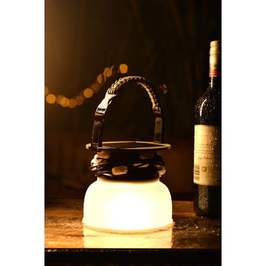 LED RGB Kannettava ladattava aurinkoenergialamppu LED ketjulla LED/10W/5V 3600 mAh IP65