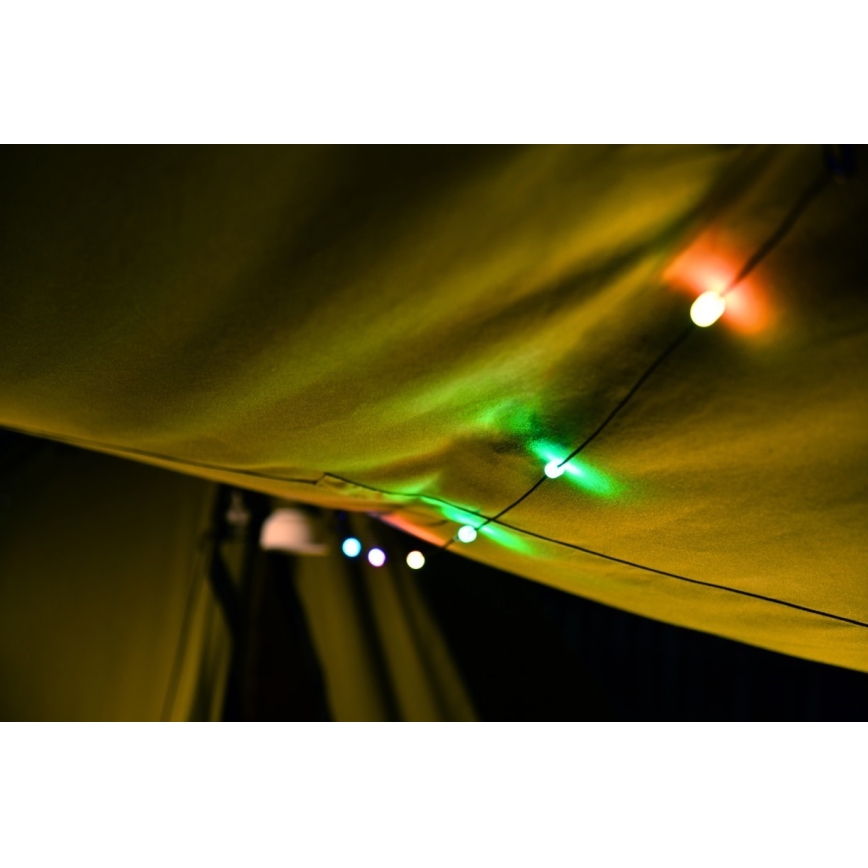 LED RGB Kannettava ladattava aurinkoenergialamppu LED ketjulla LED/10W/5V 3600 mAh IP65