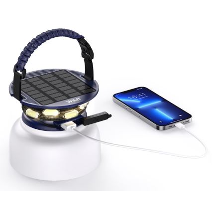 LED RGB Kannettava ladattava aurinkoenergialamppu LED ketjulla LED/10W/5V 3600 mAh IP65