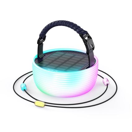LED RGB Kannettava ladattava aurinkoenergialamppu LED ketjulla LED/10W/5V 3600 mAh IP65