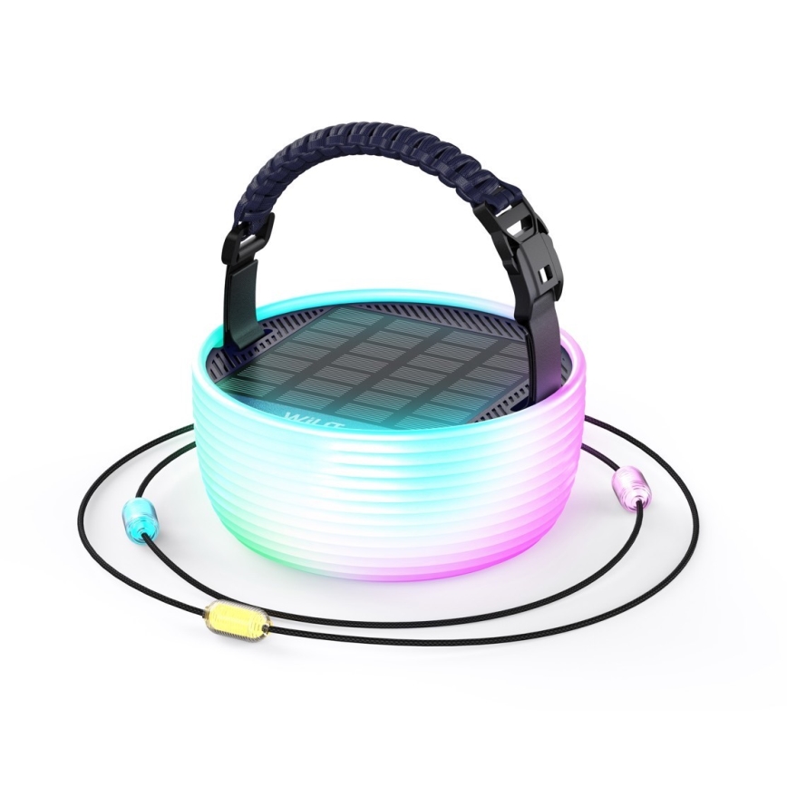 LED RGB Kannettava ladattava aurinkoenergialamppu LED ketjulla LED/10W/5V 3600 mAh IP65