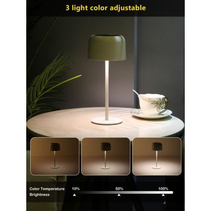 LED Himmennettävä ulko aurinko lamppu LED/4W/5V 3600mAh IP44
