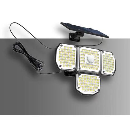 LED-seinäaurinkovalaisin anturilla LED/5W/5,5V 3000K/6500K IP44
