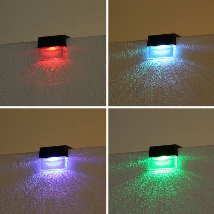 SETTI 6x LED RGB Aurinkoseinävalaisin LED/1W/1,2V 3500K IP65