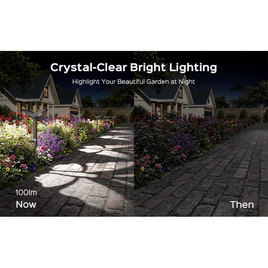 Aurinkokennolla toimiva LED-ulkovalaisin liiketunnistimella SUN BUTTERFLY LED/1,5W/3,7V 3000/6000K IP65 1500 mAh