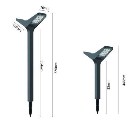 Aurinkokennolla toimiva LED-ulkovalaisin liiketunnistimella SUN BUTTERFLY LED/1,5W/3,7V 3000/6000K IP65 1500 mAh