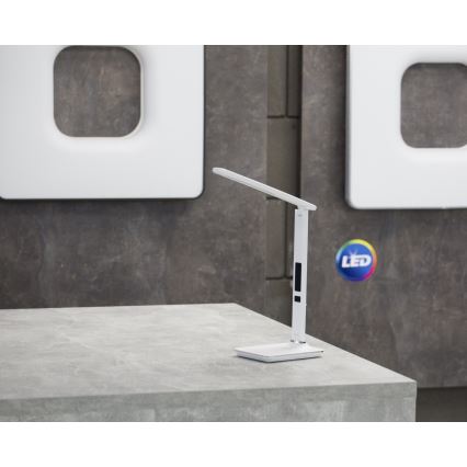 LED-pöytälamppu näytöllä LED/9W/230V valkoinen