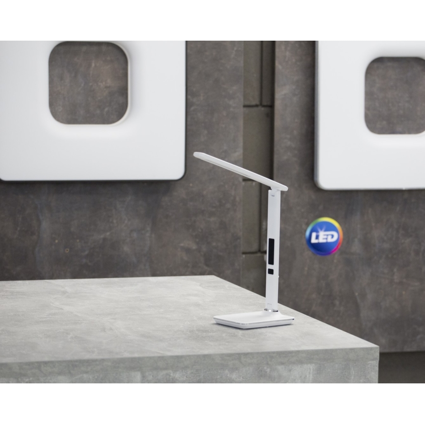 LED-pöytälamppu näytöllä LED/9W/230V valkoinen