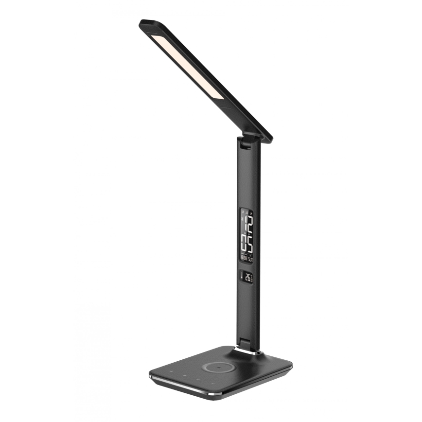LED Himmennettävä pöytävalaisin langattomalla latauksella LED/8,5W/230V musta
