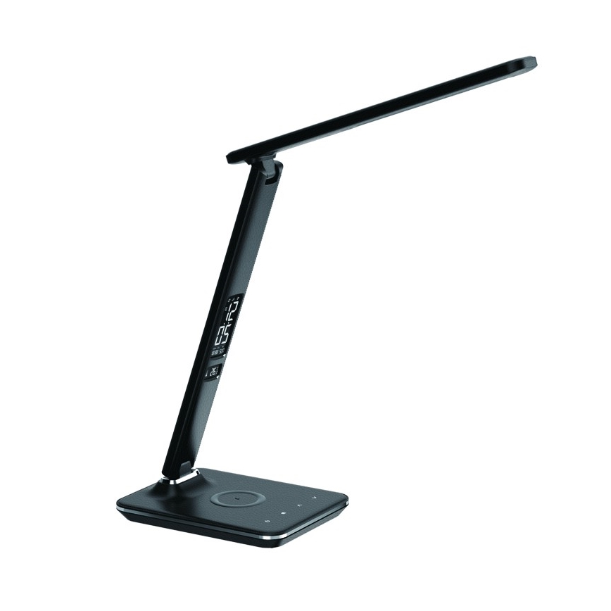 LED Himmennettävä pöytävalaisin langattomalla latauksella LED/8,5W/230V musta