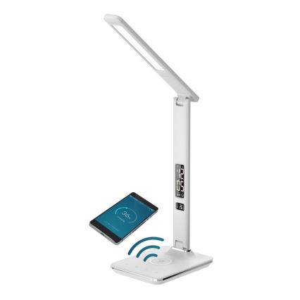 LED Himmennettävä pöytävalaisin langattomalla latauksella LED/8,5W/230V valkoinen