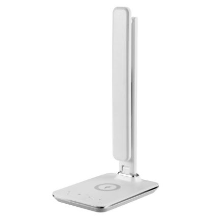 LED Himmennettävä pöytävalaisin langattomalla latauksella LED/8,5W/230V valkoinen