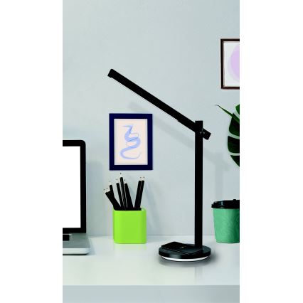 LED Himmennettävä pöytävalaisin langattomalla latauksella QI BEAM LED/18W/230V 2800K/4000K/5000K