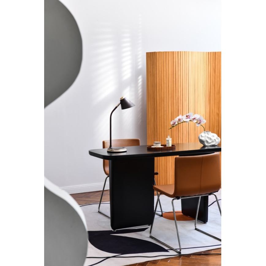 Himmennettävä LED-pöytävalaisin langattomalla latauksella FINCH LED/9W/12/230V harmaa/kiiltävä kromi