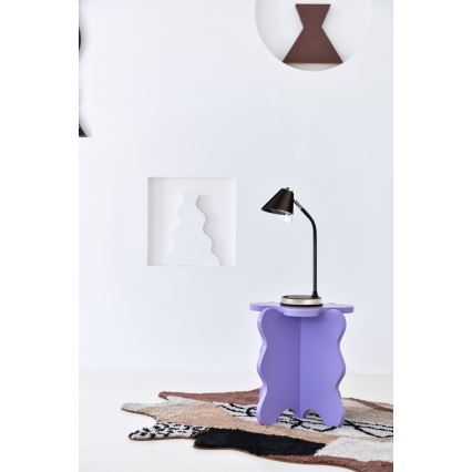 Himmennettävä LED-pöytävalaisin langattomalla latauksella FINCH LED/9W/12/230V harmaa/kiiltävä kromi