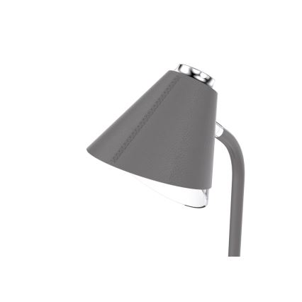 Himmennettävä LED-pöytävalaisin langattomalla latauksella FINCH LED/9W/12/230V harmaa/kiiltävä kromi