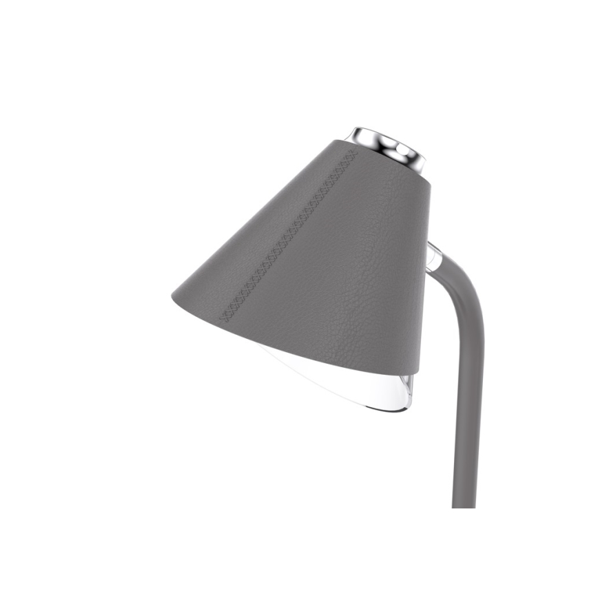 Himmennettävä LED-pöytävalaisin langattomalla latauksella FINCH LED/9W/12/230V harmaa/kiiltävä kromi