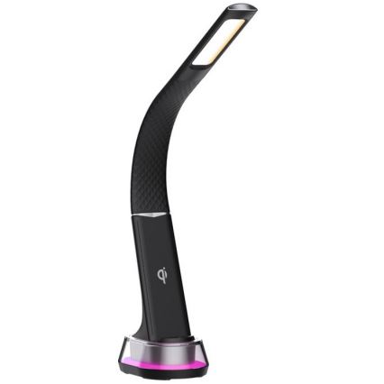 LED RGB himmennettävä pöytävalaisin langattomalla latauksella CORELLA LED/7W/12/230V musta