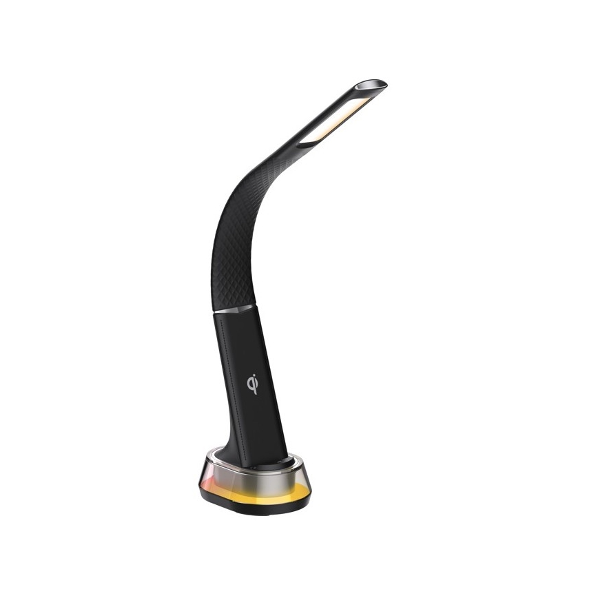 LED RGB himmennettävä pöytävalaisin langattomalla latauksella CORELLA LED/7W/12/230V musta