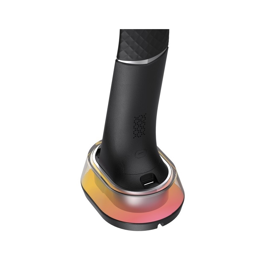 LED RGB Himmennettävä pöytävalaisin langattomalla latauksella CORELLA LED/7W/12/230V musta