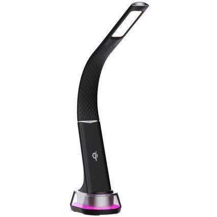 LED RGB Himmennettävä pöytävalaisin langattomalla latauksella CORELLA LED/7W/12/230V musta