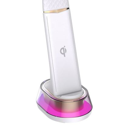 LED RGB Himmennettävä pöytävalaisin langattomalla latauksella CORELLA LED/7W/12/230V valkoinen