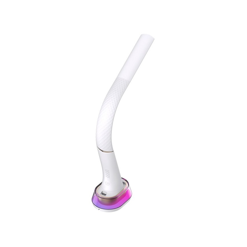 LED RGB Himmennettävä pöytävalaisin langattomalla latauksella CORELLA LED/7W/12/230V valkoinen