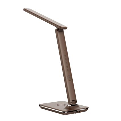 LED Himmennettävä pöytävalaisin langattomalla latauksella LED/8,5W/230V ruskea