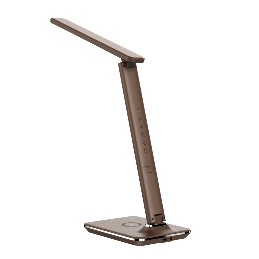 LED Himmennettävä pöytävalaisin langattomalla latauksella LED/8,5W/230V ruskea