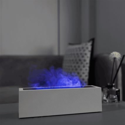 LED Aromidiffuuseri ja ilmankostutin liekkijäljitelmällä LED/10W/5V