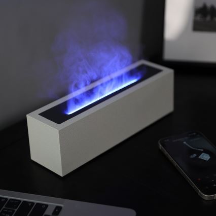 LED Aromidiffuuseri ja ilmankostutin liekkijäljitelmällä LED/10W/5V