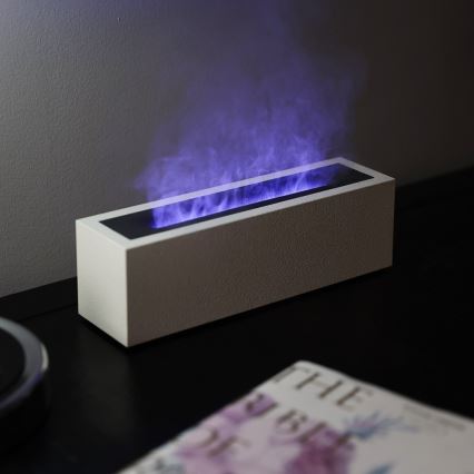 LED Aromidiffuuseri ja ilmankostutin liekkijäljitelmällä LED/10W/5V
