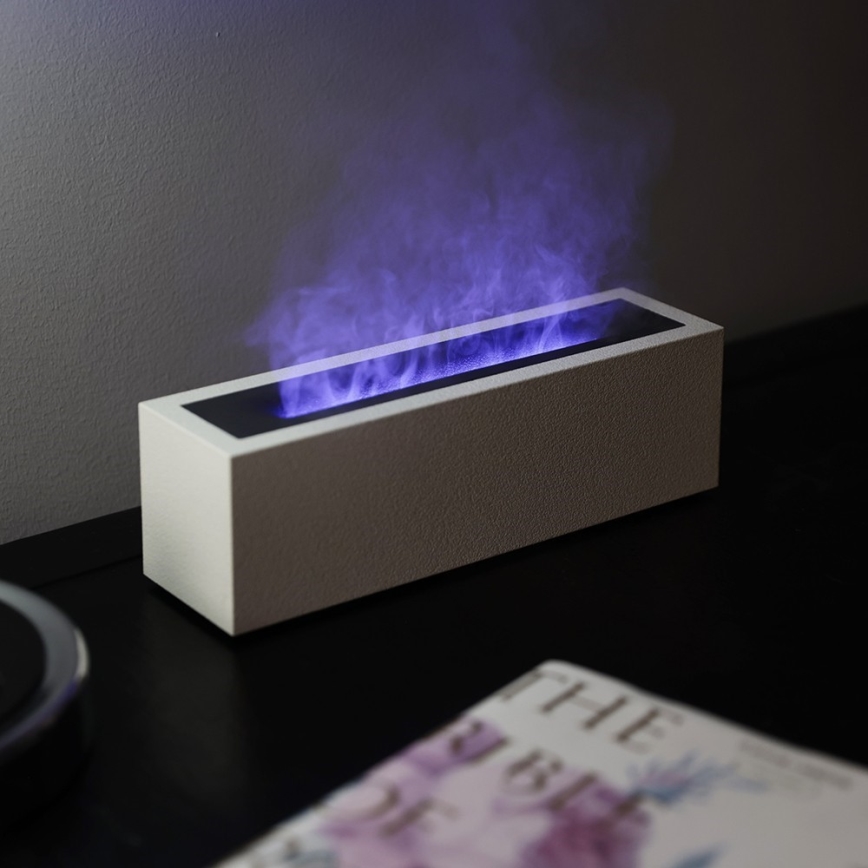 LED Aromidiffuuseri ja ilmankostutin liekkijäljitelmällä LED/10W/5V